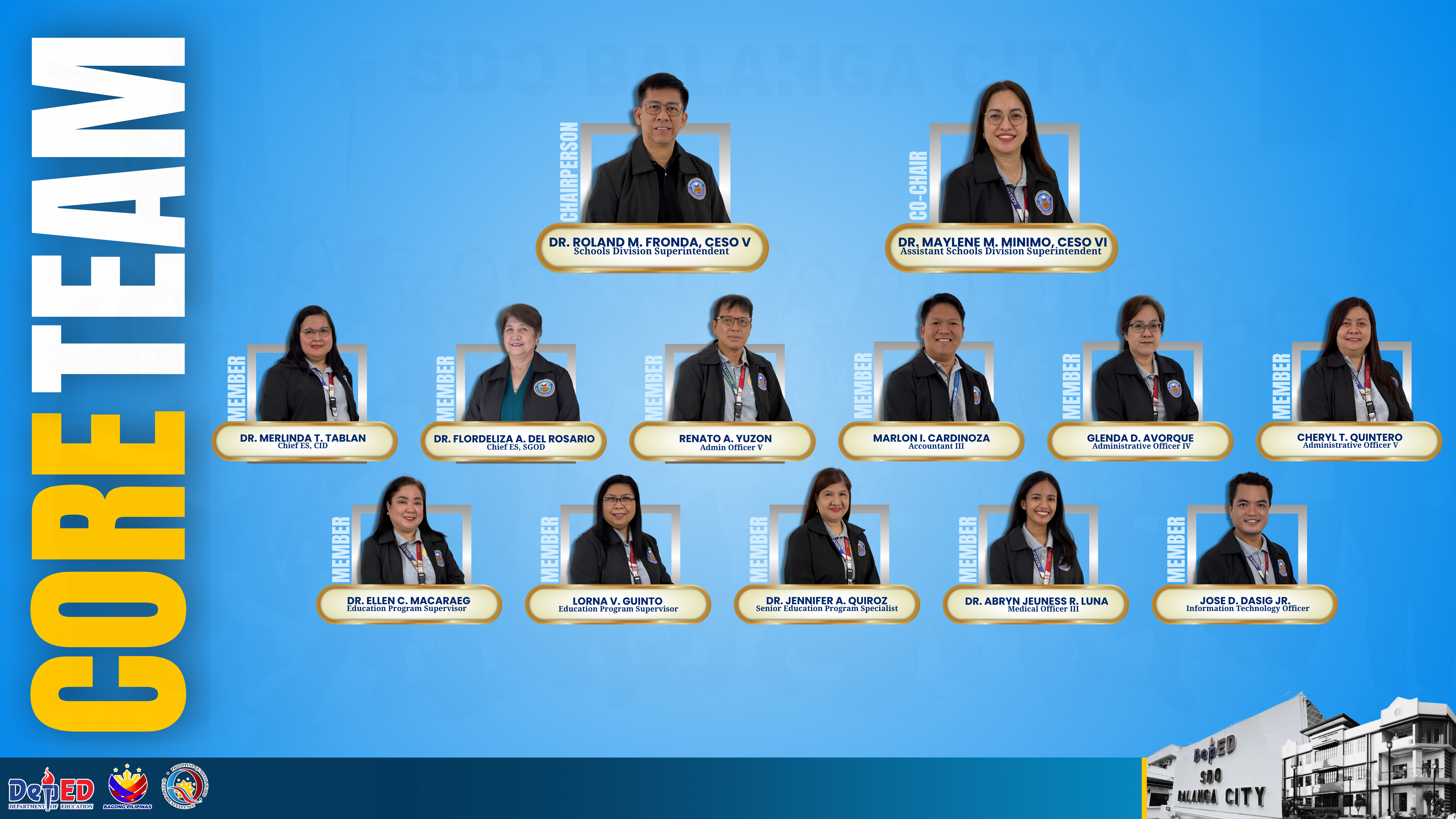 SDO Balanga City PGS Core Team